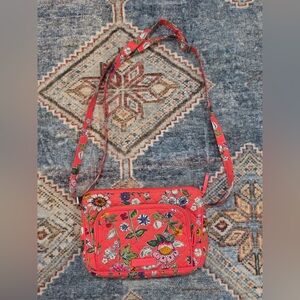 Vera Bradley Coral Pink Floral Crossbody Bag